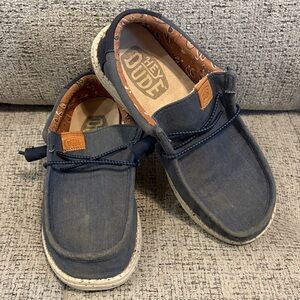 Hey Dude Men's Wally Washed Canvas Navy Size 7